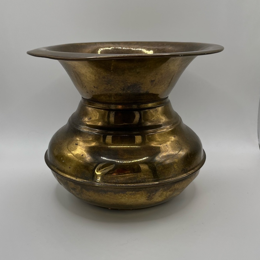 Vintage Farrerware Brass Spittoon Cuspidor Vase 6" x 7.5"